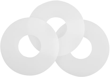 VILLCASE Junta de Silicona para Inodoro 3 Pulgadas, 3 Piezas, Blanco | Sustitución del Sello Válvula del Inodoro, Arandela de Sellado, Descarga Wc