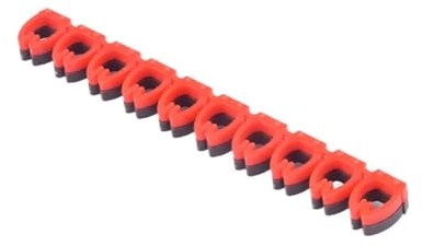 JNHGSHUAISDF Etiquetas Etiquetas for Cables (100/150 Unidades), marcadores de Cable de Colores Tipo C, Etiquetas numéricas for Cables de 2 a 10 mm, Etiquetas for Cables de Red Cat5e.(Red-m-0(1.5mm))