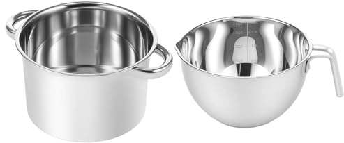 Sharplace Double Boiler Pot Set Melter Stainless Steel Chocolate Melting Pot Melting for Caramel Candy Making Soap Kitchen Commercial