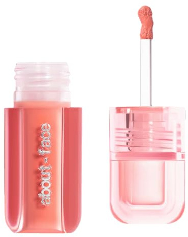 about-face Blush Rush Liquid Blush – Hydrating, Buildable Formula with Jojoba Oil, Hyaluronic Acid, and Squalane – Long-Lasting Dewy Finish – Vegan & Cruelty-Free (Starting Line – Peachy Pink)