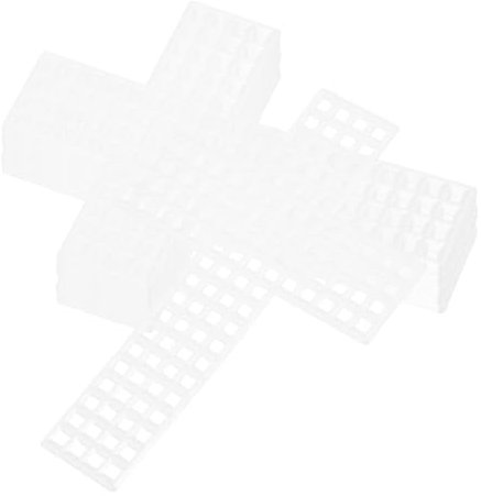 OFFIGAM 20 Fogli di Tela di Plastica A Rete A Forma di Croce, per Lavori di Ricamo, Maglia E Uncinetto per Bambini.