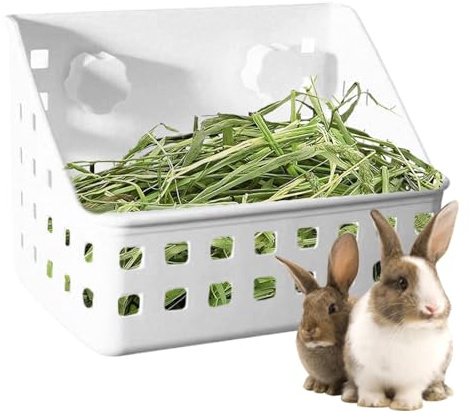 Mangiatoia Fieno Conigli | Dispenser Cibo - Portafieno Accessori per Gabbia per Conigli Criceti Furetti e Piccoli Animali