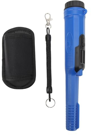 Acouto Metalldetektor -Pinpointer, Handheld -Findersonde mit LED -Licht und Schallalarm, Leicht und Tragbar, Teilweise Beweistes Wasser, 10 kHz Arbeitsfrequenz (blau und schwarz)