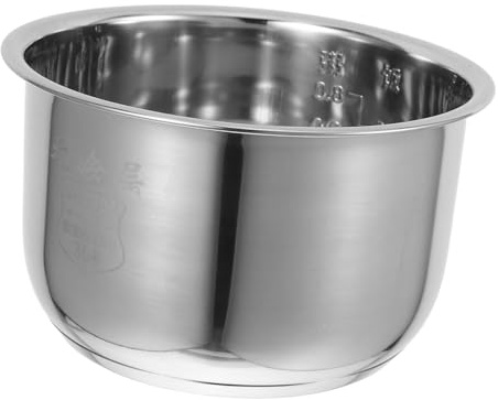 Cabilock Bol Intérieur Acier Inoxydable Épais pour Cuiseur à Riz Revêtement Non Adhésif Remplacement pour Cuiseurs à Riz Électriques