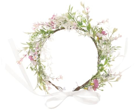 HEALEEP Blumenkranz Haarreif für Braut Damen Haarschmuck mit Kleinen Kunstblumen Elegant und Leicht für Hochzeit Fotoshooting Party und Festliche Anlässe Geeignet