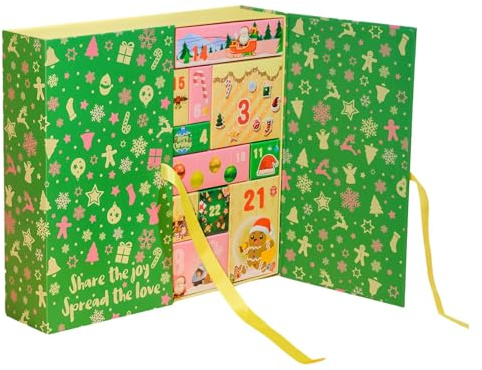 Eoixuqba Calendari 'Avvento Scatole Vuote | Scatole Natalizie Vuote 2025 Con 24 Scompartimenti | Confezione Regalo Handmade per Dolci Festivi Tavolo Mensola Davanzale Bambini Celebrazioni