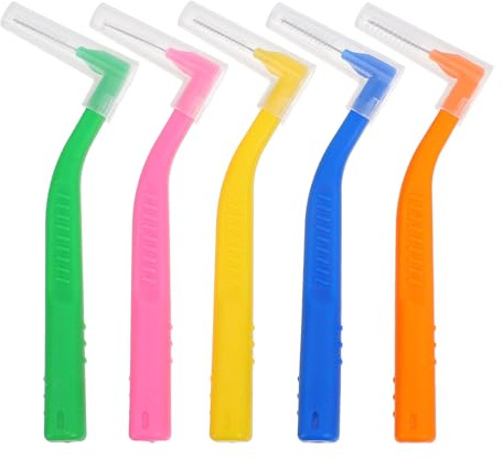 SMASOLO 5 pezzi Spazzolini Interdentali Scovolini Morbidi in Inossidabile per Pulizia Profonda Tra Denti per Apparecchi e Igiene Orale Quotidiana