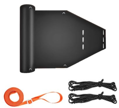 Drag Sled with Rope 72.8 Inch Deer Pulling Sled for Hunting Firewood, Multi-Purpose Outdoor Transport Tool, Durable Metal Construction, Lightweight and Easy to Pull on Snow Mud Grass, Black/Orange