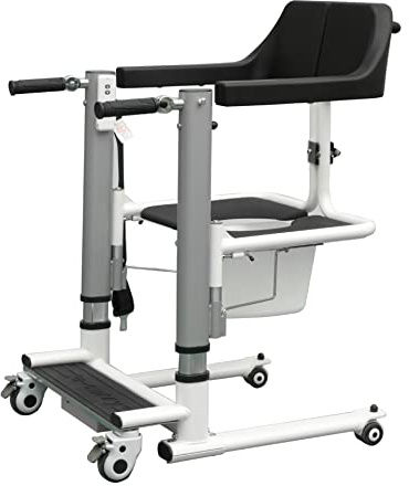 Intelligenter Patiententransferlift-Rollstuhl, 180° geteilter Sitz, elektrischer Duschstuhl, Rückenlehne und Töpfchen, wasserdichter Toilettenstuhl, Patiententransferhilfe für den Heimgebrauch