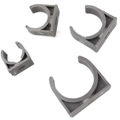 Abrazadera para tubería de PVC, Paquete de 10 abrazaderas for tubos PVC grises 20 a 75 mm(25mm)
