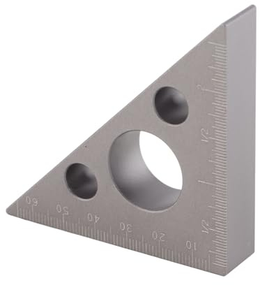 Cocoarm Right Angle Ruler, Matte Aluminum Alloy Measuring Tool, 90 Degrees 45 Degrees for Woodworking Projects