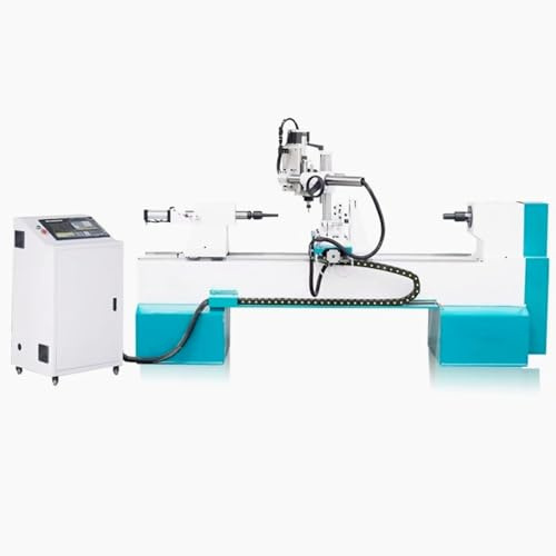 Engraving CNC Wood Lathe Machine Automatic Wood Turning Lathe for Table Legs Columns Milling Carving Industrial Woodworking Lathe Heavy Duty