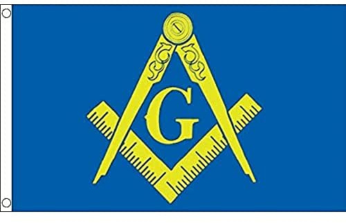 AZ FLAG Flagga Frimureri blå och gul 90x60 cm 100D Polyester 2 Öljetter