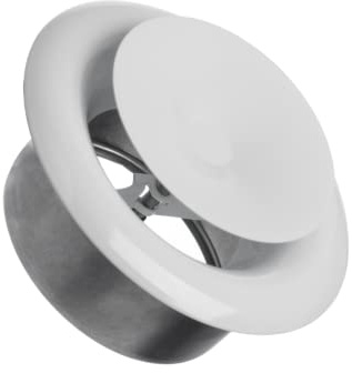 Ø 150mm Weiß Tellerventil Edelstahl Abluftventil Zuluftventil Zuluft Abluft - Metal mit Montagering Anemostat Deckenventil Lüftungsventile