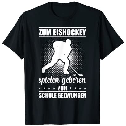 Ice Hockey Spieler Jungs Zum Eishockey Spielen Geboren T-Shirt