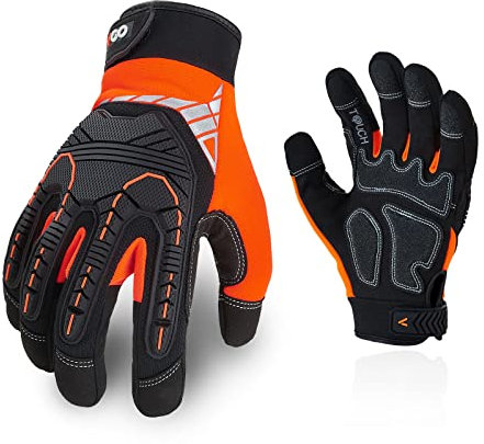 Vgo... 1 Paar hohe Mechnische Arbeitshandschuhe, für große Belastungsarbeit, Vibration-Schutz-Handschuhe, Heavy Duty (SL8849IP)