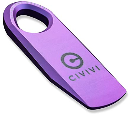 Civivi Ti-Bar C21030-2 Mini Prybar Purple 6AL4V Titanium with Satin Finish and More
