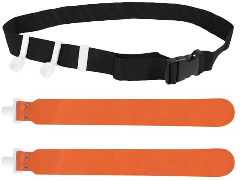 DONGKER Flag Football Belts,PVC Adjustable Football Waist Belt 2 Flags Release Buckle for Adults Training Equipment