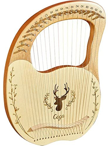 Wudaizhi Lyra Harfe 19 Saiten Lyra Klavier Holz Mahagoni Musikinstrument 16-saitige Lyra Klavier mit Abholwerkzeug