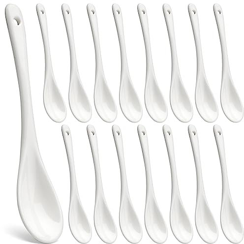 Porzellan Eierlöffel Set Keramik Löffel Teelöffel für Kaffee Tee und Desserts Löffel (L16)