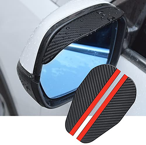 SSyang Rétroviseur de Voiture Sourcils, 2 Pièces Housses Anti-Pluie D'automobile, Miroir Étanche à la Pluie Rétroviseur de Voiture Housse de Protection Étanche pour Housses de Miroir de Voiture(Noir)