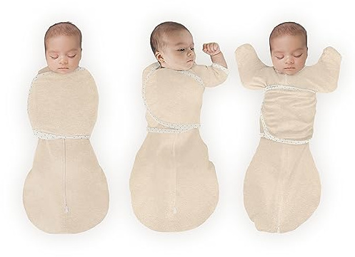 SwaddleDesigns Omni-Pucksack, 6-Wege-Wickelsack, Arm-Up-Pucksack für Neugeborene, mehr Optionen zur Beruhigung des Schreckreflexs, verbessert den Schlaf, einfacher Übergang, Baby-Schlafsack, klein, 0