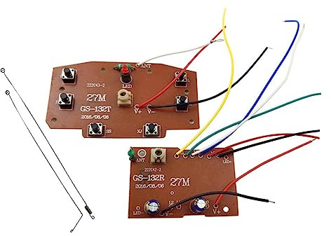 LOVIVER 2x Receiver Board Module Set 6CH Spare Parts, Control 27MHz Circuit PCB for Vehicles RC Hobby, Car Crawler DIY Modified