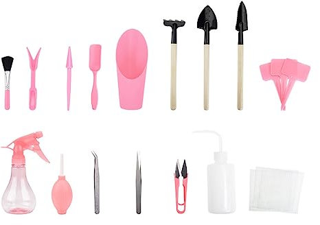 Ensemble d'outils pour plantes succulentes, 14/mini outils à main de jardin | Kit d'entretien succulent pour plantes grasses miniatures de jardinage succulentes en rempotage de cactus, plantes