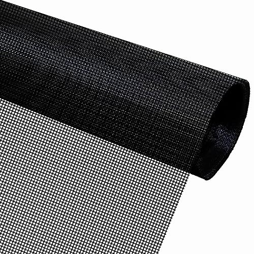 MEEYI Insektenschutz fliegengitter Fenster 2x2m Mückennetz für Fenster - Ersatz-Rolle aus Fiberglas-Gewebe für Balkontür Wohnzimmer Terrassentür Schwarz