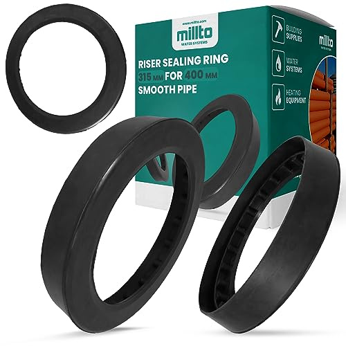 Millto™ Manschette für Glattes Anschluss Rohr 400/315 mm Gummimanschette Dichtung für Kanalisationsrohr Anschluss der Rohre Verbindung von Wellrohr und Glattrohr