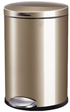Poubelle Cuisine 5L/9L/12L Ménage Pédale Poubelle En Acier Inoxydable Salon avec Couvercle Salle De Bains Chambre Pied Pédale Lumière De Luxe Cuisine Bureau Poubelle / Poubelle Bin ( Color : 03 , Size