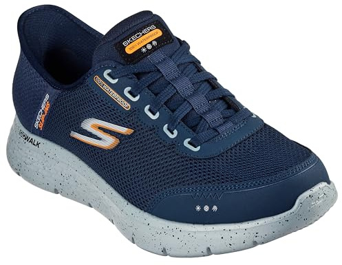 Skechers Go Walk Flex Herren Turnschuhe, Marinblå textil, 42 EU