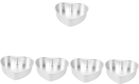 IMIKEYA 5st Herz-kuchenform Bratpfanne Backformen Kuchenformen Zum Backen Herzförmige Kuchenformen Kuchenform Mit Abnehmbarem Boden Form Für Kuchen Verdicken Aluminiumlegierung Base
