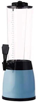 Dispenser per bevande a torre per birra Dispenser per torre di birra con tubo per ghiaccio e rubinetto, torre per birra alla spina blu, 2,75 quart, contenitore in plastica trasparente per bar Dispense