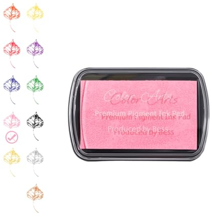 Desuibao Stempelkissen für Stempel Gummistempel, Waschbares Bastel-Stempelkissen zum Stempeln, Permanent Stoff-Stempelkissen für Fingerabdruck, Kartenherstellung, Scrapbook, Papier, Rose
