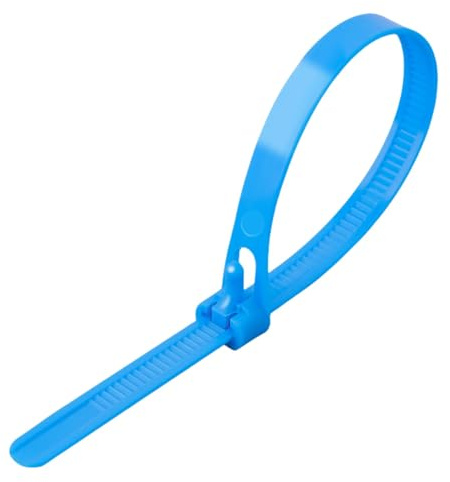 Fascette riutilizzabili in nylon, 100 pezzi, colore blu, 30,5 cm