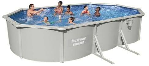 Piscina fuori terra, da giardino, struttura in acciaio, 6.10m x 3.60m x 120cm