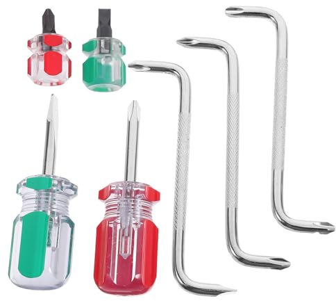SEWOART Jeu De Tournevis Coudés 7pcs En Acier Au Chrome-vanadium Tournevis à Tête Plate Et Cruciforme Magnétique Pour Réparations Ménagères Et Bricolage 90 Degrés Outils Polyvalents