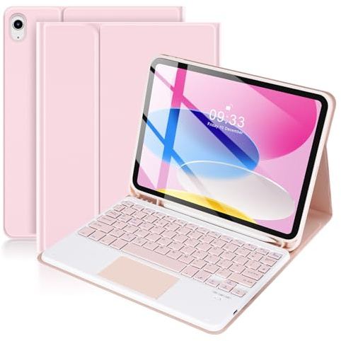 Funda SOPPY con teclado Bluetooth y panel táctil para iPad 11ª generación A16 11 2025, 10ª generación 10.9 2022, funda desmontable con soporte para bolígrafo