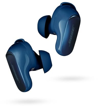 Bose QuietComfort Ultra Wireless Noise Cancelling In-Ear Earbuds, Bluetooth Noise Cancelling Earbuds with Spatial Audio Lunar Blue - Limited Edition (Renewed)