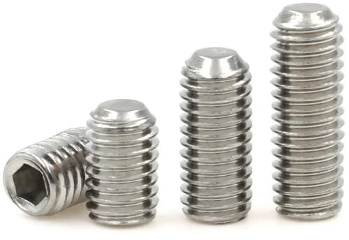 HBGNZU 10 Stück 304 Edelstahl Innensechskant-Stellschraube Ringschneide DIN916 Kopflose Innensechskant-Madenschrauben(20mm,M14 (10pcs))