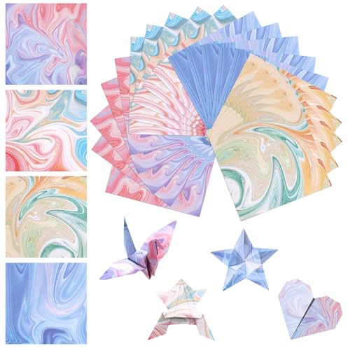 400 Hojas de Papel Origami Cuadrado, 9,5 x 9,5 cm para Arte, Manualidades