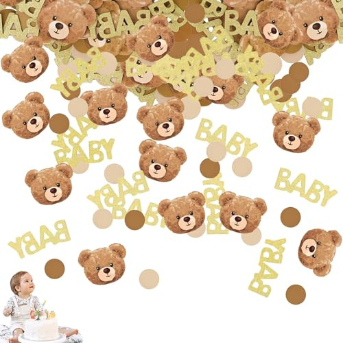 Lot de 200 décorations de fête prénatale pour fille - Décoration de fête prénatale garçon - Jolies décorations de fête prénatale - Convient pour la décoration de table et les décorations de fête de