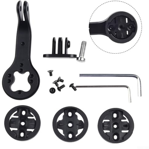 Cycle Computer Holder Stem Mount for Garmin For Bryton For Wahoo with For Trek Blendr Compatibility, Aluminum Bracket Includes Multiple Bases Screws and Wrenches