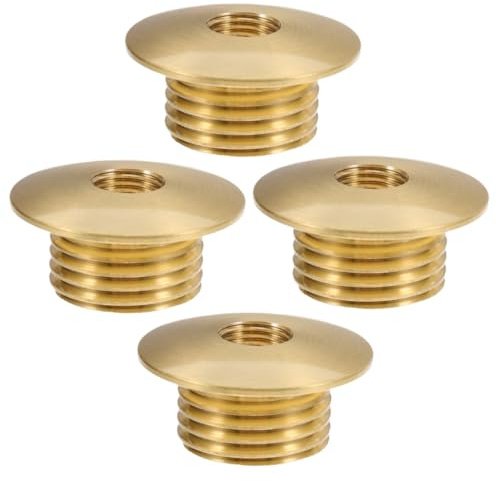 Housoutil 4pcs Metal Lamp Shade Screws Threaded Lamp Holder Fittings Replacement Light Fixture Accessories for Lampshade Easy Install Secure Attachment