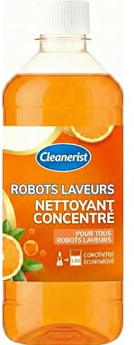 Cleanerist | Nettoyant Concentré pour Robots Laveurs 1L – Parfum Orange [66 Doses] – 15 ml pour 300 ml d'eau – Nettoyant Sols Universel Tous Modèles – Bec Verseur Inclus – Propreté sans traces