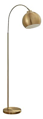 Floor Lamp 'Moisia' in Gold Made of Metal for e.g. Living Room & Dining Room (1 Light Source, E27) from Lindby | Standard Lamp, Arc Lamps
