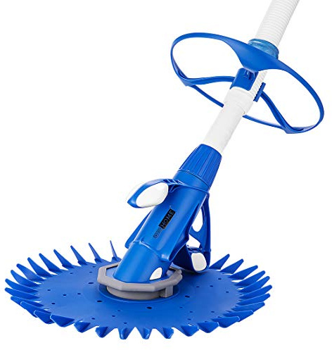 VIVOHOME Upgraded Automatic Inground Above Ground Suction Swimming Pool Sweeper Vacuum Cleaner with 14 2.62 ft Hoses Blue and White