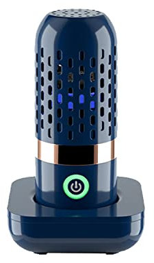 Lavadora de frutas y verduras portátil inalámbrica de frutas purificador de alimentos Máquina de desinfección para el hogar, azul oscuro