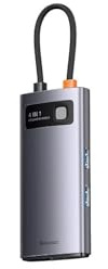 Baseus Hub 4-in-1 Metal Gleam Series, USB-C a 3X USB 3.0 + Ethernet RJ45